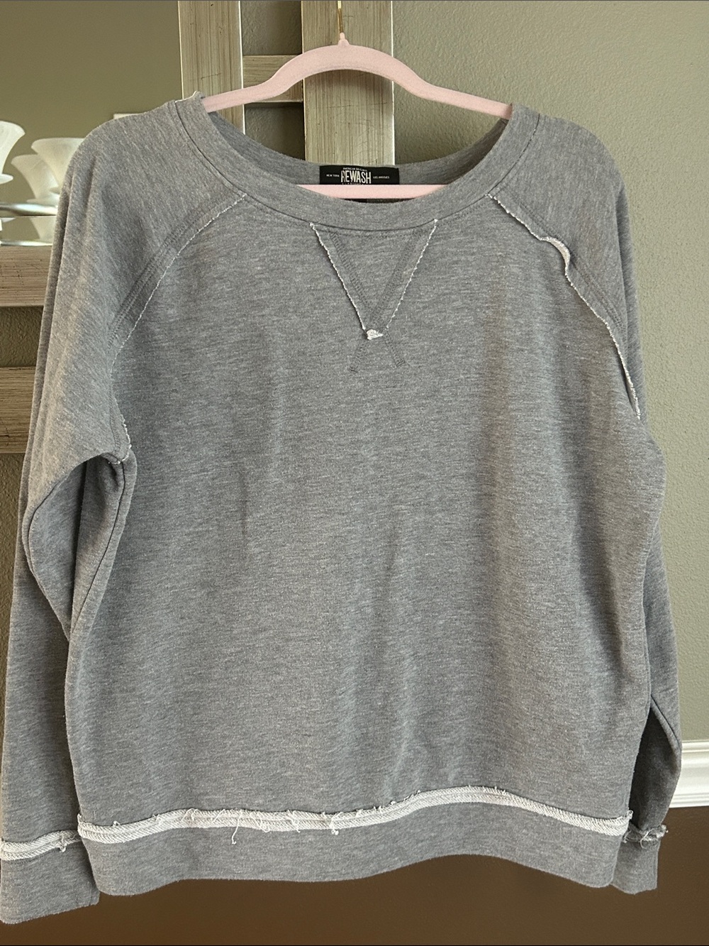 Rewash Gray Pullover Sweatshirt